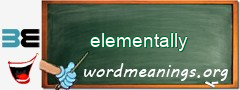 WordMeaning blackboard for elementally